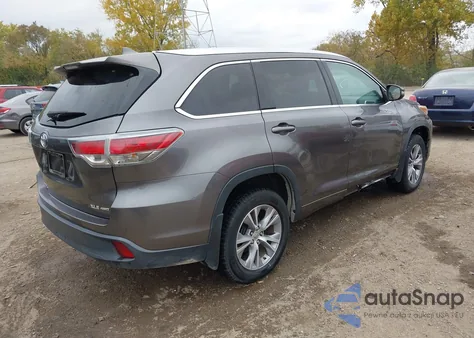 2015 Toyota Highlander Xle V6 from USA, damaged, VIN 5TDJKRFH0FS130429